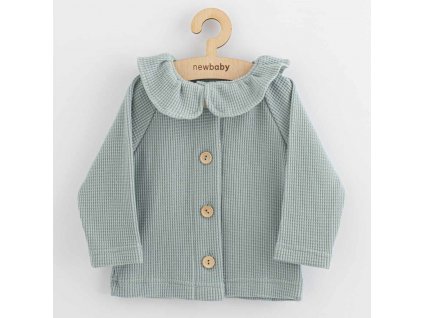 Kojenecký kabátek na knoflíky New Baby Luxury clothing Laura šedý - vel. 62 (3-6m)