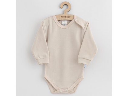 Kojenecké bavlněné body New Baby Casually dressed béžová - vel. 62 (3-6m)