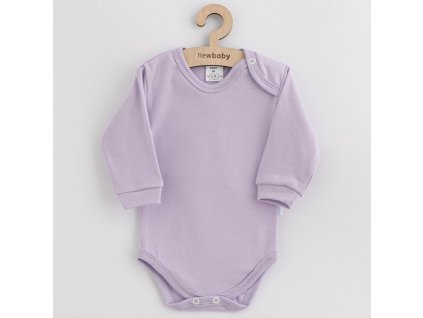 Kojenecké bavlněné body New Baby Casually dressed fialová
