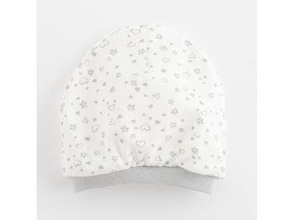 Kojenecká bavlněná čepička New Baby Srdíčka - vel. 68/74