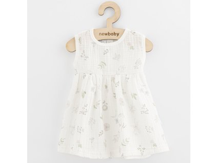 Kojenecké mušelínové šaty New Baby Zoe - vel. 62 (3-6m)