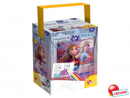 9522 frozen ii puzzle 24 oboustranne 4 fixy 50x35 cm