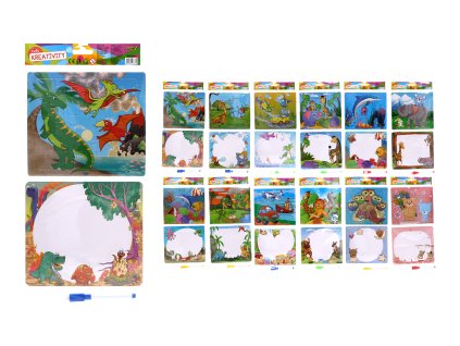 Kreativní set - puzzle + 1ks popisovače