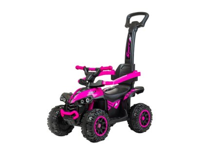Dětské odrážedlo Baby Mix Mega s vodící tyčí růžové