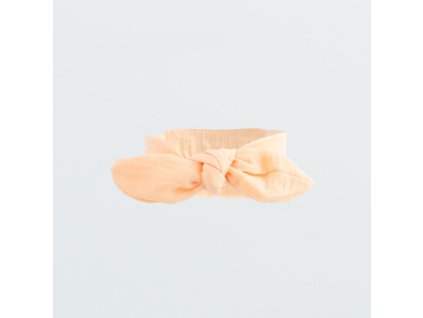 Kojenecká mušelínová čelenka New Baby Leny peach - vel. 68 (4-6m)