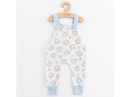 Dětské bavlněné lacláčky New Baby Biscuits modrá - vel. 56 (0-3m)