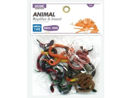 Zvířátka figurky hadi set 12ks 10 cm