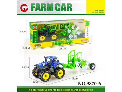 Traktor na setrvačník s přívěsem 25 cm