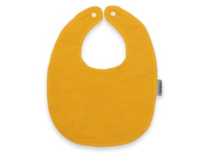 Mušelínový dětský bryndák New Baby mustard
