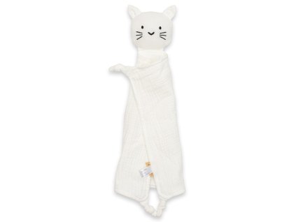 Mušelínový usínáček New Baby Cat white