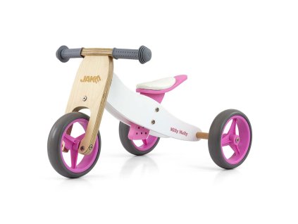 Dětské multifunkční odrážedlo kolo 2v1 Milly Mally JAKE Classic Pink