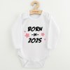 Dětské body s potiskem New Baby BORN IN 2025 pink - vel. 62 (3-6m)