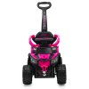 Dětské elektrické odrážedlo Baby Mix Ruggy s vodící tyčí růžové