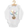 Dětské body s potiskem New Baby Králíček s balónky - vel. 56 (0-3m)