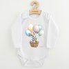 Dětské body s potiskem New Baby Králíček s balónky - vel. 56 (0-3m)