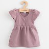 Kojenecké mušelínové šaty New Baby lavender - vel. 68 (4-6m)