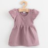 Kojenecké mušelínové šaty New Baby lavender - vel. 80 (9-12m)