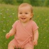 Kojenecký letní mušelínový overal New Baby pink - vel. 80 (9-12m)