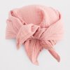 Dětský letní mušelínový šátek s kšiltem New Baby pink - vel. 68/74