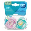 canpol babies dudlik svitici silikonovy symetricky nightglow 0 6m 2ks holka