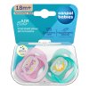 canpol babies dudlik svitici silikonovy symetricky nightglow 18m 2ks holka