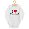 Body s potiskem New Baby I Love Mum and Dad - vel. 74 (6-9m)