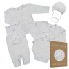 Kojenecká soupravička do porodnice New Baby Sweet Bear šedá - vel. 56 (0-3m)