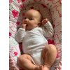 Luxusní hnízdečko s polštářkem a peřinkou New Baby z Minky růžová srdíčka