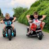 Dětská elektrická motorka Baby Mix POLICE fialová