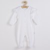 Kojenecký bavlněný overal New Baby Practical bílý holka - vel. 74 (6-9m)