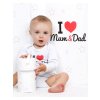 Body s potiskem New Baby I Love Mum and Dad - dárkové balení - vel. 86 (12-18m)