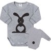 Kojenecké body s dlouhým rukávem New Baby Zvířátko Zajíček - dárkové balení - vel. 86 (12-18m)