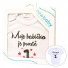Body s potiskem New Baby Moje babička je prostě jednička - dárkové balení - vel. 74 (6-9m)
