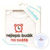 Body s potiskem New Baby nejlepší budík na světě - dárkové balení - vel. 74 (6-9m)
