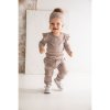 Kojenecké bavlněné tepláčky Nicol Ella béžové - vel. 62 (3-6m)