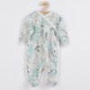 Kojenecký bavlněný overal s bočním zapínáním New Baby Lovely zelený - vel. 74 (6-9m)