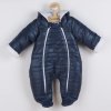 Zimní kojenecká kombinéza s kapucí a oušky New Baby Pumi blue - vel. 62 (3-6m)