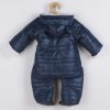 Zimní kojenecká kombinéza s kapucí a oušky New Baby Pumi blue - vel. 68 (4-6m)