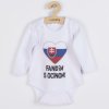 Body s potiskem New Baby Fandím s ocinom biele - darčekové balenie - vel. 86 (12-18m)