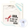 Body s potiskem New Baby Viac vlasov než ocko - darčekové balenie - vel. 80 (9-12m)