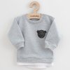 Kojenecká souprava tričko a tepláčky New Baby Brave Bear ABS šedá - vel. 80 (9-12m)