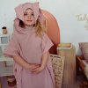 Dětské mušelínové pončo New Baby Feeling růžová 80 cm - vel. M