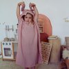 Dětské mušelínové pončo New Baby Feeling růžová 80 cm - vel. M