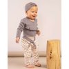 Kojenecké body s dlouhým rukávem Nicol Sara šedá - vel. 80 (9-12m)