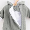 Kojenecká kombinéza s kapucí New Baby Frosty grey - vel. 74 (6-9m)