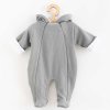 Kojenecká kombinéza s kapucí New Baby Frosty grey - vel. 74 (6-9m)