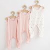 Kojenecké dupačky New Baby Classic II Holka 3ks růžová - vel. 74 (6-9m)