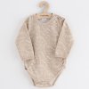 Kojenecké celorozepínací body New Baby Classic II Uni 3ks béžové - vel. 62 (3-6m)