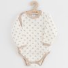 Kojenecké celorozepínací body New Baby Classic II Uni 3ks béžové - vel. 68 (4-6m)