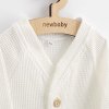Kojenecký kabátek na knoflíky New Baby Luxury clothing Oliver bílý - vel. 56 (0-3m)